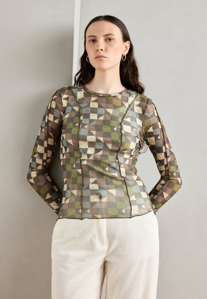 Scotch & Soda ALL OVER PRINTED LONG SLEEVE - Langærmet T-shirt - mountain