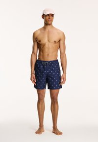Shiwi REGULAR FIT PALM - Plavecké šortky - dark navy