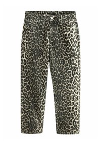 Tiesaus kirpimo džinsai - leopard print