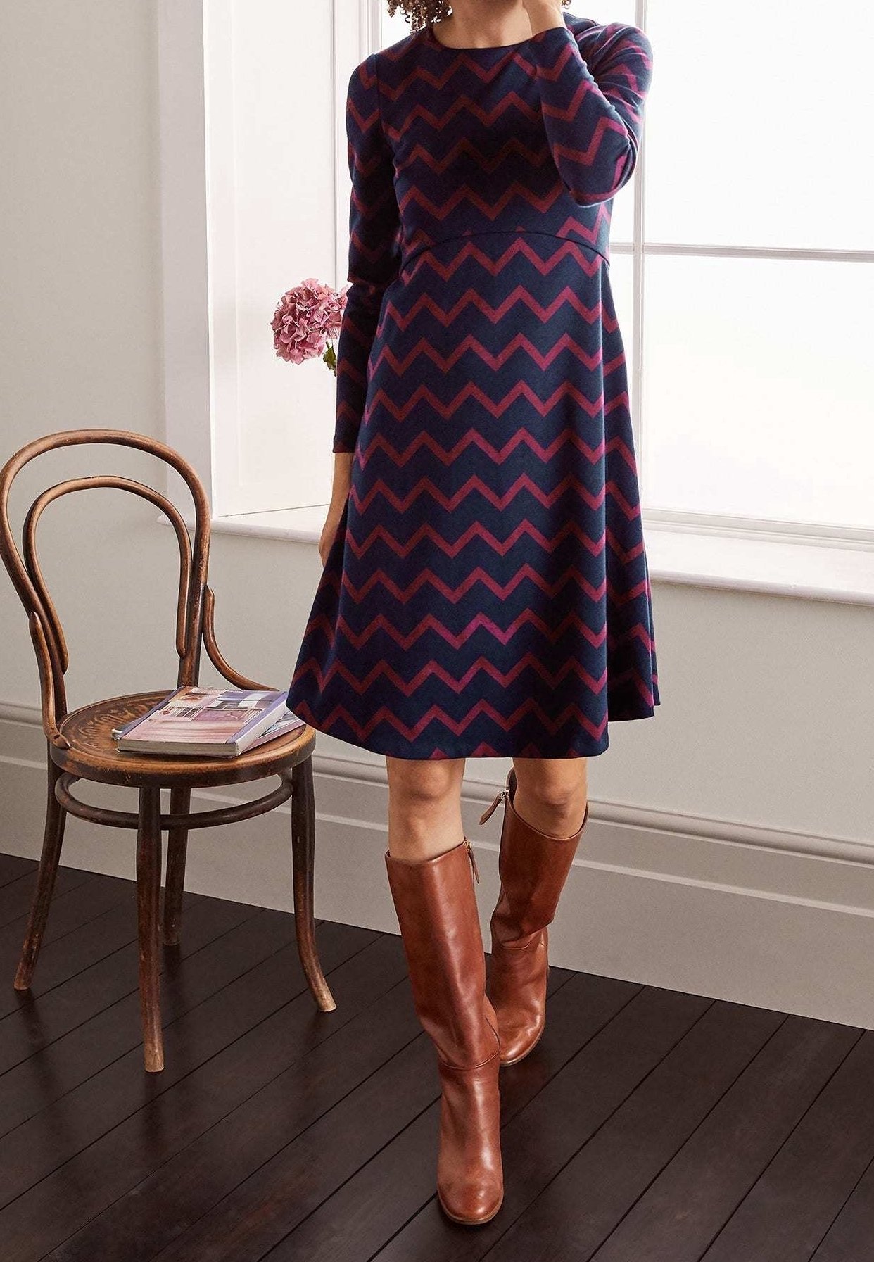 Boden Jersey dress - mottled blue - (Pre-owned) - Zalando
