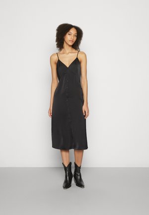 13+ Black Maxi Slip Dress