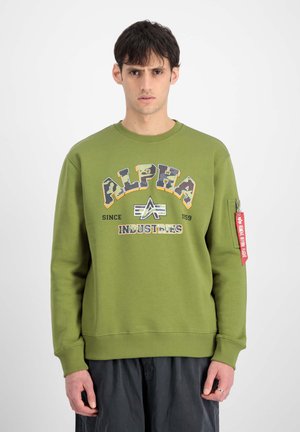 COLLEGE CAMO  - Sweatshirt - moss green