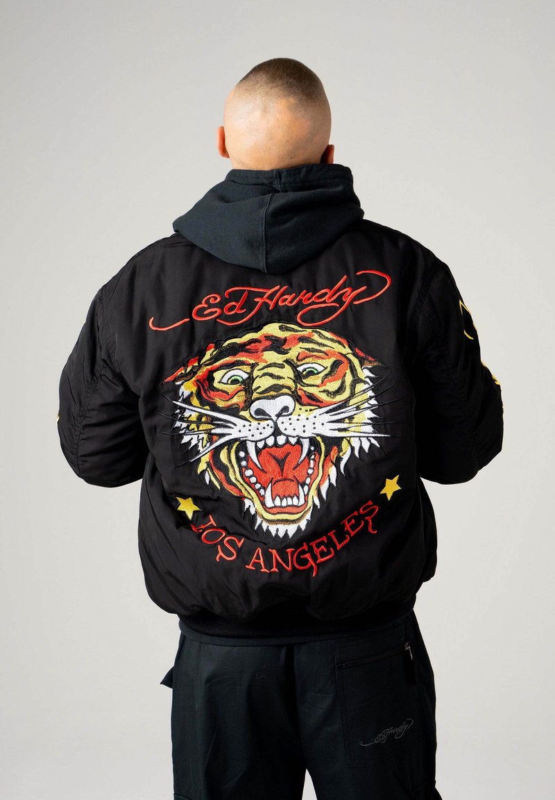 Ed Hardy - TIGER-ROAR  - Bomberjacks - black, Vergroten