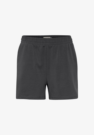 Men's dark gray shorts made of soft, lightweight fabric. Features an elastic waistband and a simple, unadorned design.
