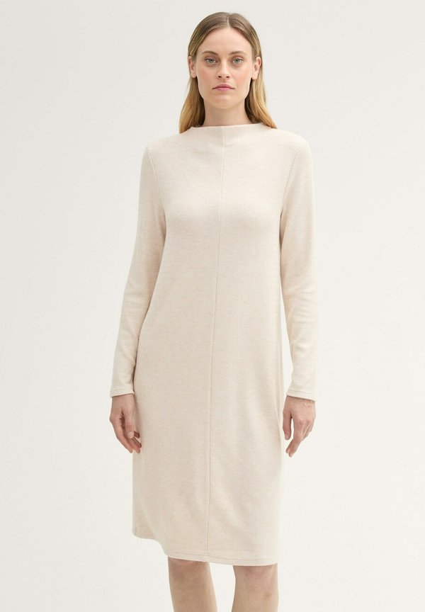 STRUKTURIERTES - Strickkleid - doeskin melange