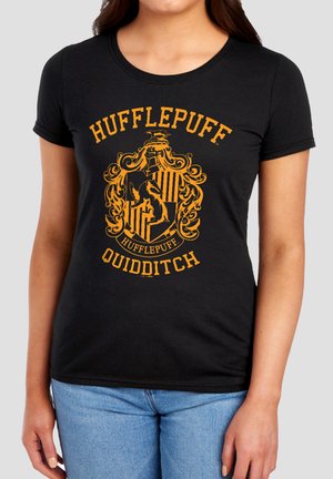 Cotton Soul, HARRY POTTER HUFFLEPUFF QUIDDITCH ONE COLOR - Print T-shirt - black