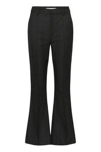 PAULA FLARED PANTS - Pantaloni - black