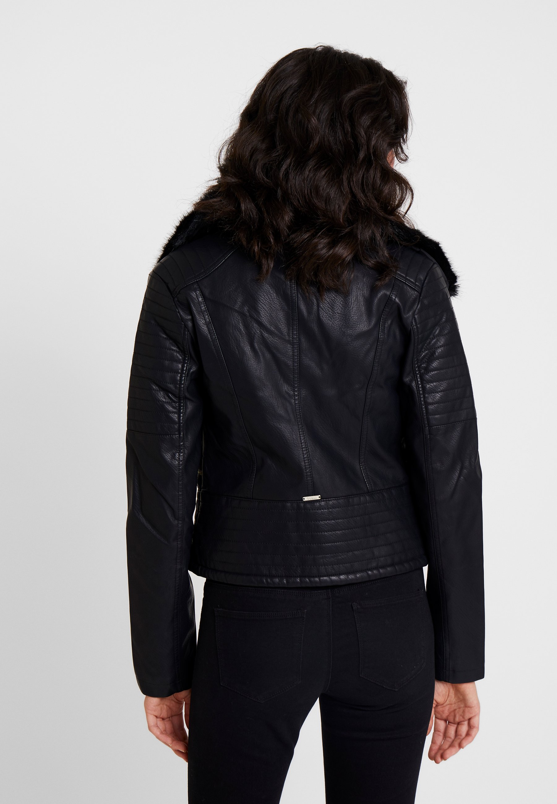 Guess TASHA JACKET Imitert skinnjakke jet blacksvart Guess TASHA JACKET Imitert skinnjakke jet blacksvart