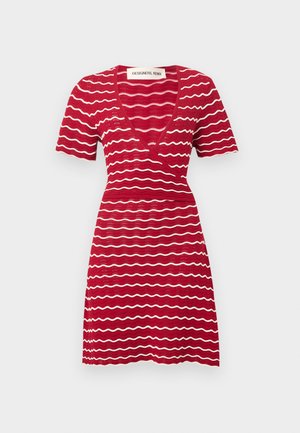 TALIANA WAVE DRESS - Strickkleid - red/cream