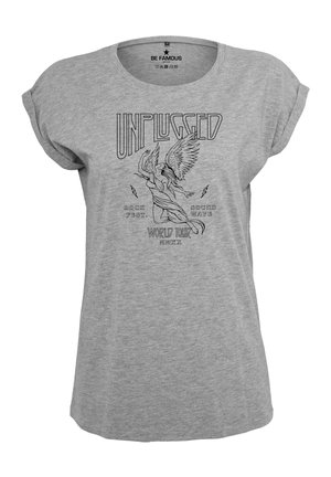 CLASSIC ROLL UP UNPLUGPHO - Print T-shirt - grey