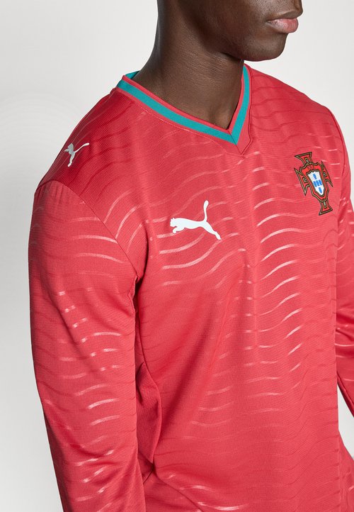 PUMA Portugal Home Long Sleeve Soccer Jersey 'Club Red Green Lagoon' — foto 7