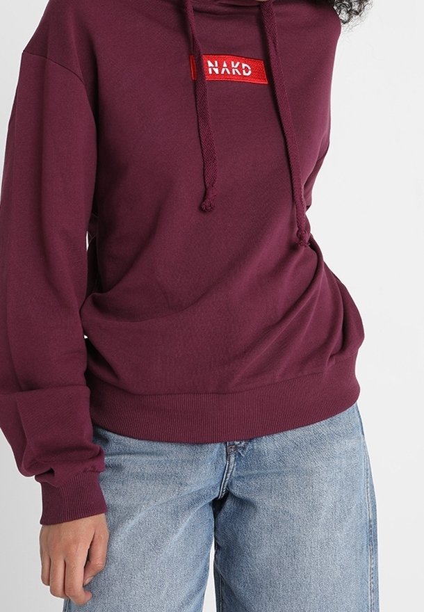 NA-KD Mikina s kapucí - bordeaux