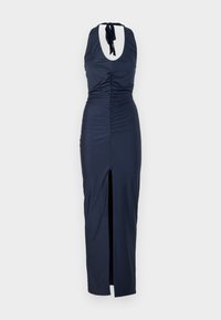 EMMA HALTERNECK ROUCHED MAXI - Maxikjole - navy