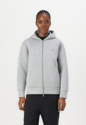 BONDED ZIP HOODIE - Vetoketjullinen college - light grey