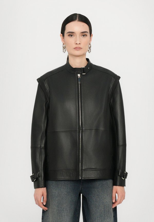 SEPPIA - Leather jacket - schwarz