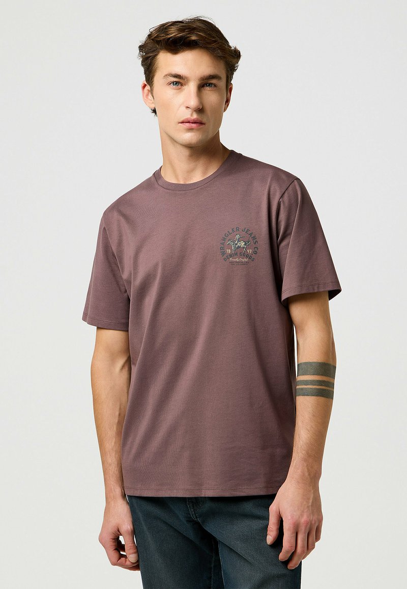 Wrangler SHORT SLEEVE SMALL GRAPHIC TEE - REGULAR FIT - T-shirts print - peppercorn