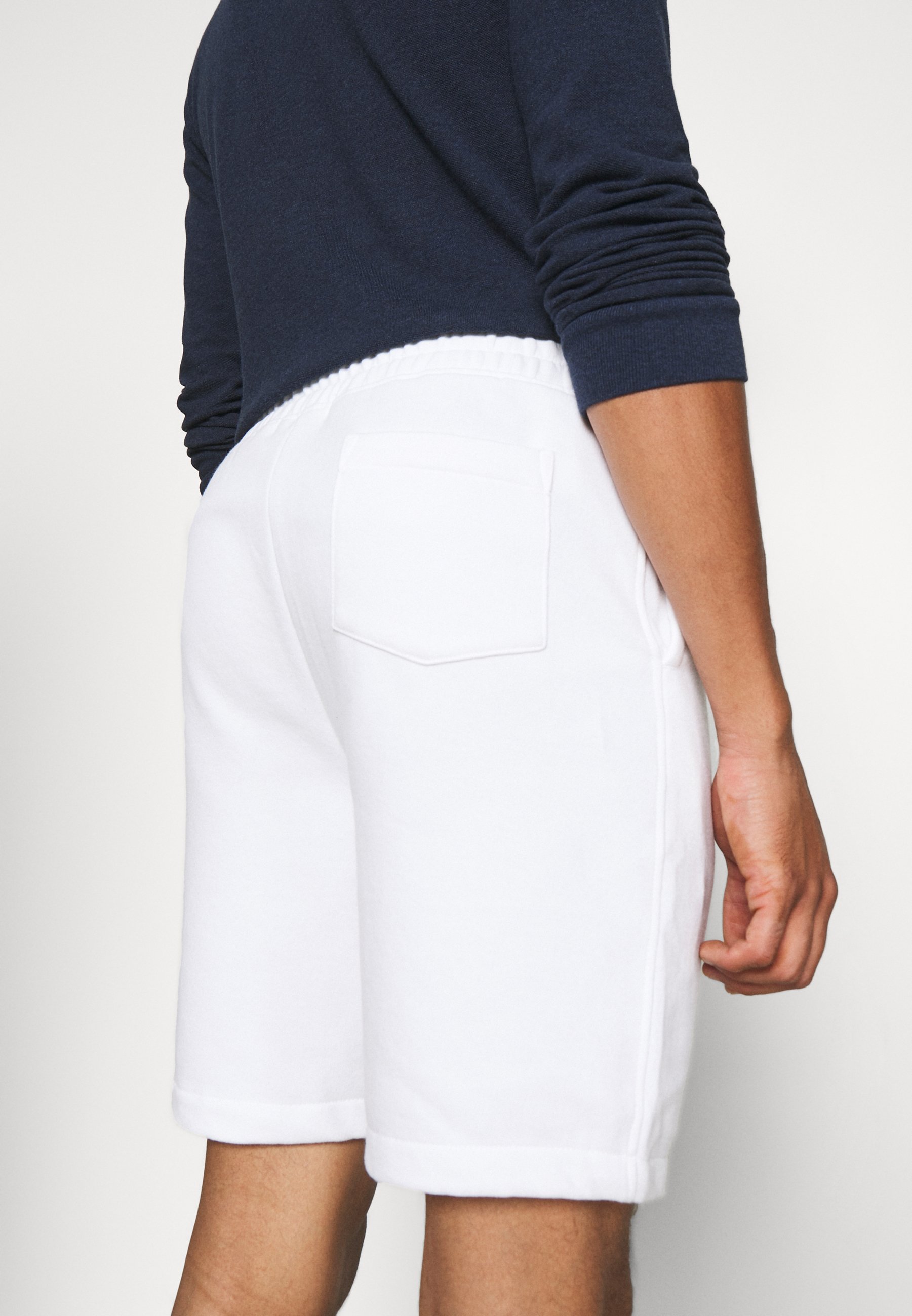 white fleece shorts womens