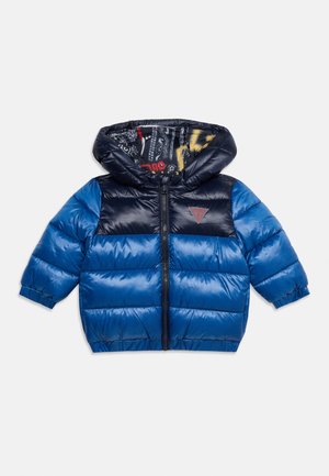 Guess, HOODED PUFFER - Χειμωνιάτικο μπουφάν - blue