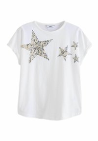 SPARKLE SEQUIN STAR REGULAR FIT - T-shirt imprimé - white