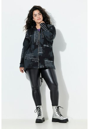 A-LINIE ALLOVERDRUCK KAPUZE - Sudadera con cremallera - anthracite