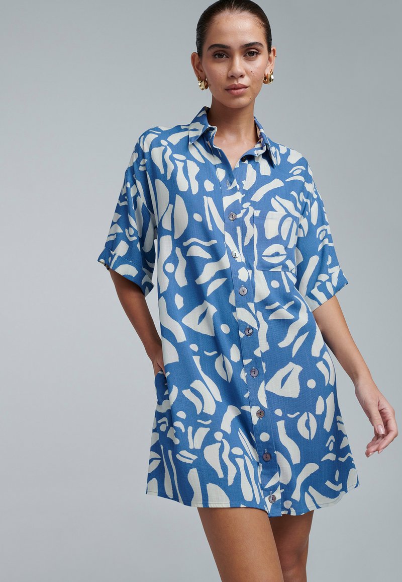 ST MRLO NESSA - Abito a camicia - ocean print