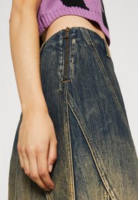 Jaded London FRILLED SKIRT WITH FELL SEAMS  - Farkkuhame - blue