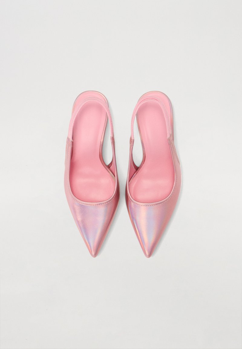 Chaussures à Talons Hauts Roses Irisés - Taille UK 4 (pointure 37) - Marque HIGH - Occasion