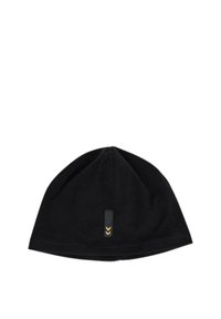 Borroso nero realizzato in tessuto morbido. Caratterizzato da un design testurizzato sottile e da un'etichetta piccola con un accento dorato a forma di freccia.