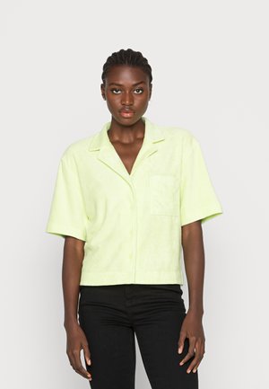 TERRY CAMP SHIRT - Blusa com botões - neon sugar cane kiwi