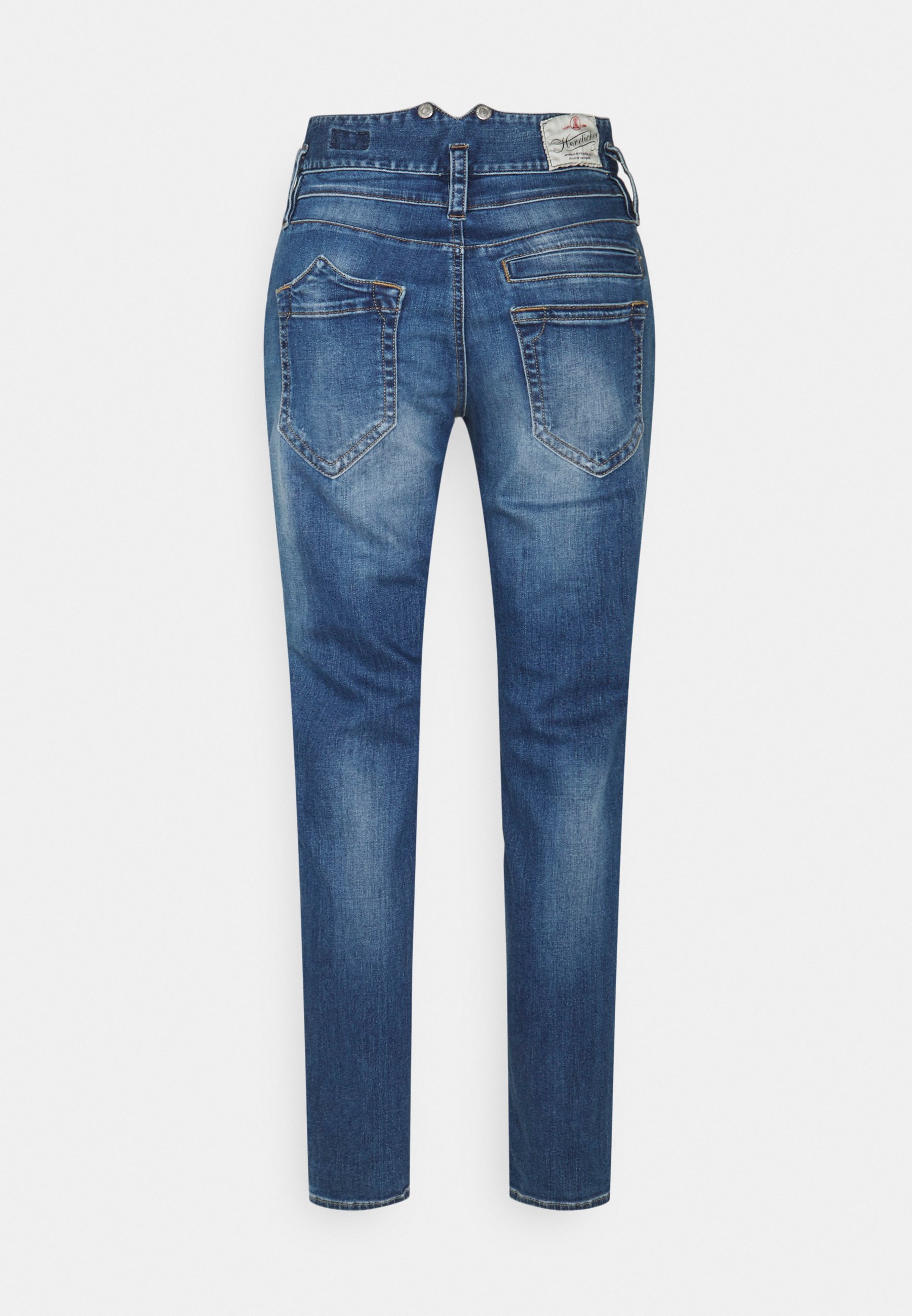 Herrlicher PITCH MOM POWERSTRETCH - Straight leg jeans - mid  destroy/destroyed denim - Zalando.nl