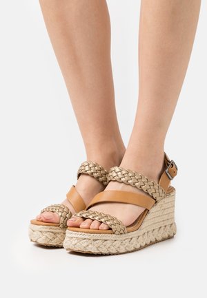 LOU - Sandalen met plateauzool - guanshun oro/panton
