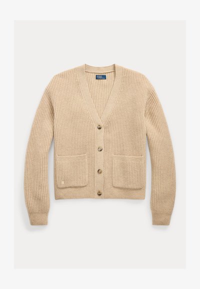 Polo Ralph Lauren WOOL-CASHMERE V-NECK CARDIGAN - Cardigan - oatmeal melange