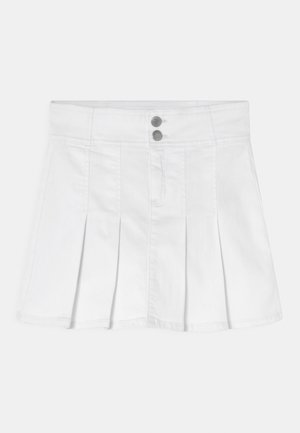 PLEATED SKIRT - Mini skirt - white denim