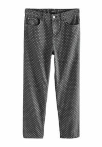 Sirgete säärtega teksad - black polkadot