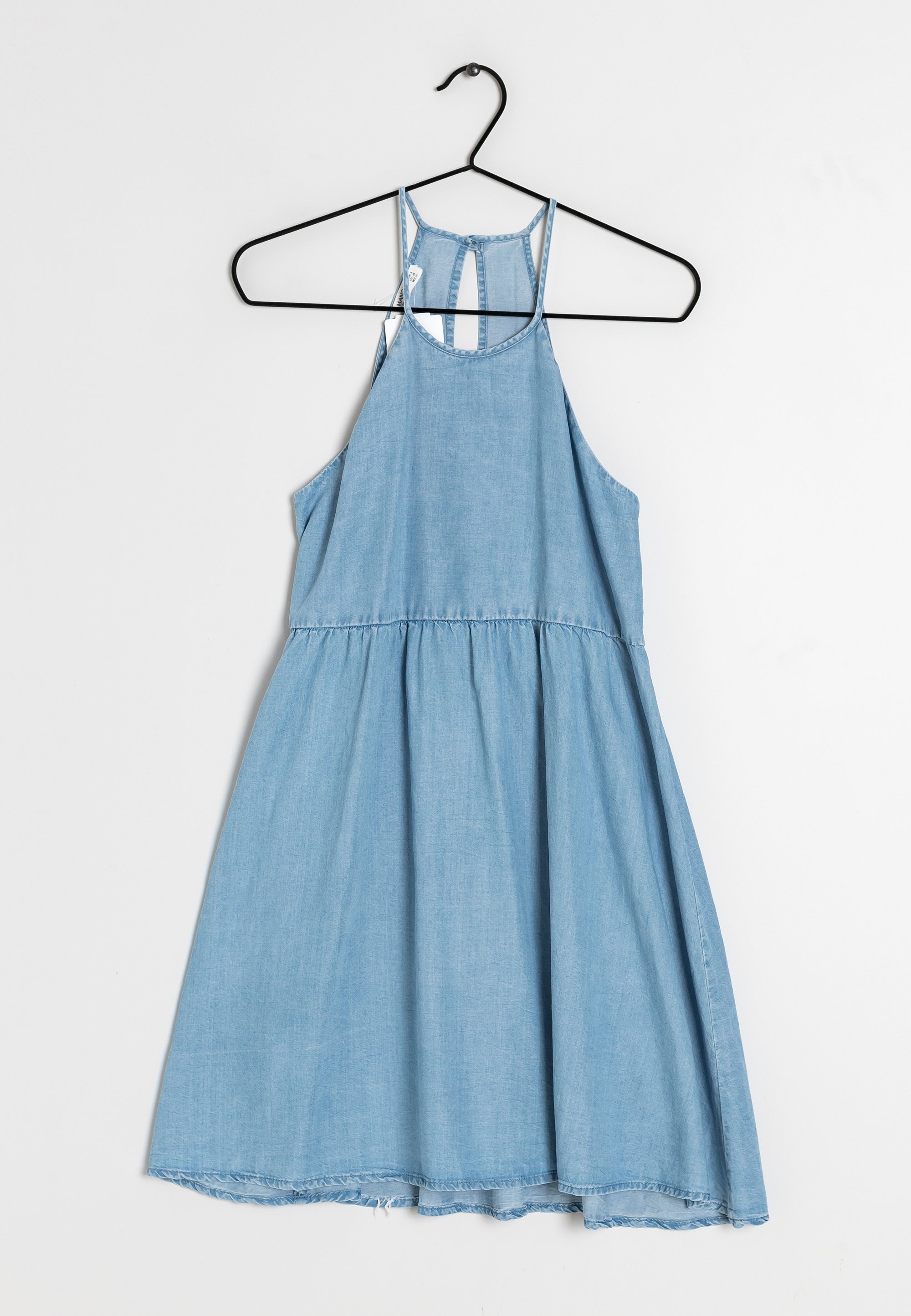 mango soft denim dress Mango draped one shoulder denim look midaxi dress with side slit in blue