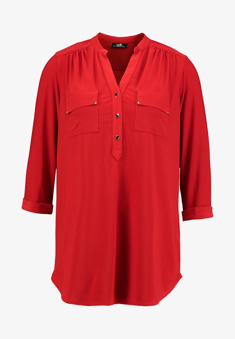 Wallis ITY Topper langermet red Zalando.no Wallis MIDNIGHT ROSE HIGH NECK - Topper langermet - black