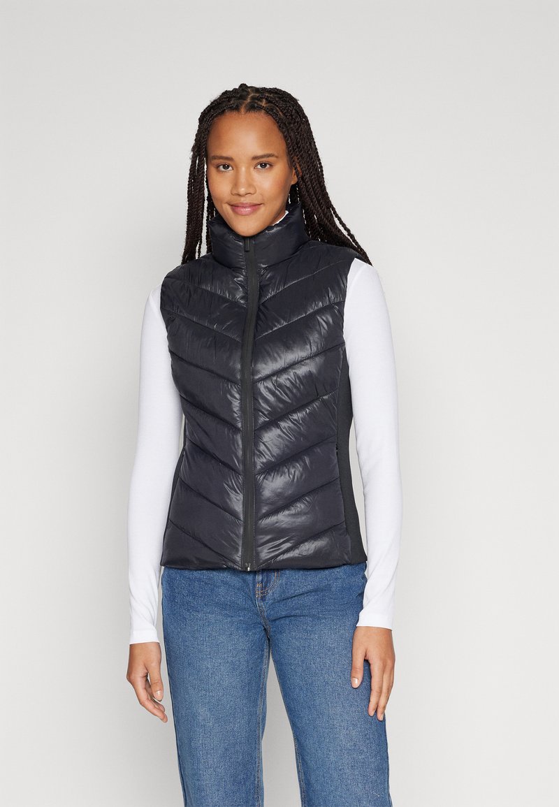 ONLY - ONLSOPHIE MIX FITTED WAISTCOAT - Strukirani kaput - black, Povećaj