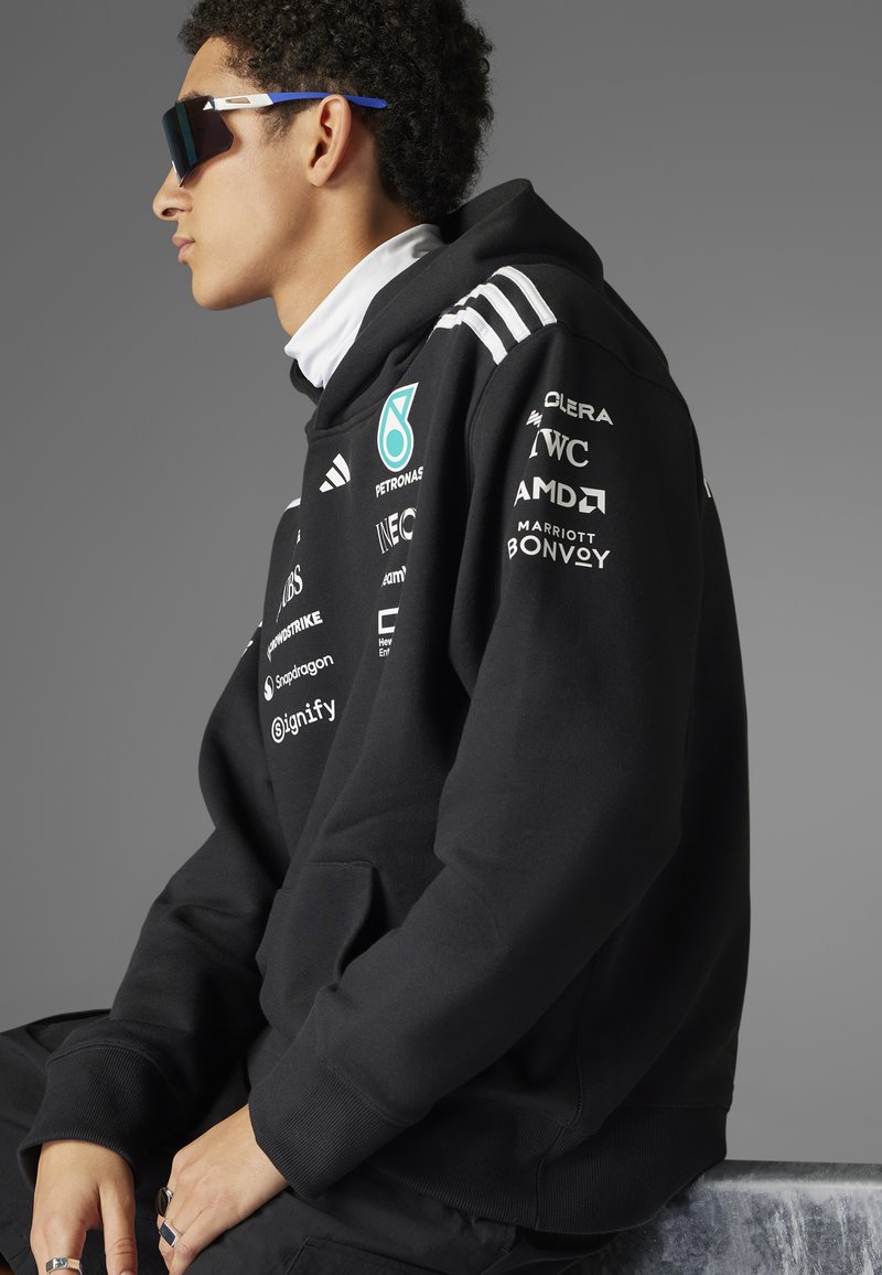 Mercedes-Benz AMG Petronas F1 Kids Hoodie For Girls And Boys, Formula 1 Hooded Sweatshirt 70122713 George Russell Or Lewis Hamilton Black