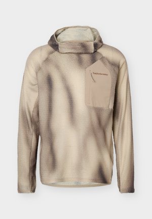 Peak Performance, FREELIGHT POLARTEC® ALPHA™ HOOD MEN - Φούτερ με κουκούλα - beige/black
