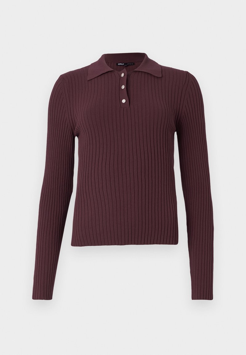 Only Poloshirt bordeauxrood