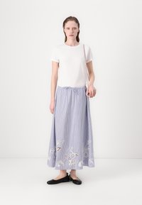 Tommy Hilfiger BRODERIE ANGLAISE LONG SKIRT - Trapecinis sijonas - classic ithaca/blue