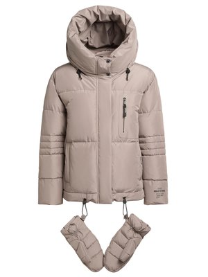 khujo PEEKE2 WITH GLOVES - Chaqueta de invierno - greige
