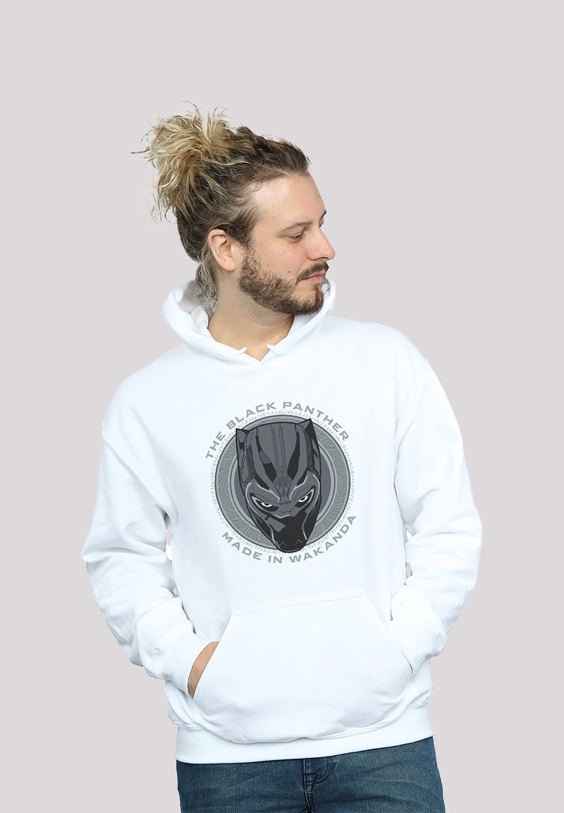 F4NT4STIC MARVEL PANTHER MADE IN WAKANDA  PREMIUM SUPERHELDEN IRON  - Mikina s kapucňou - white