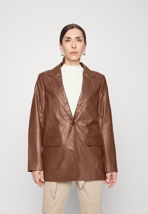 BROOKE - Kožená bunda - brown