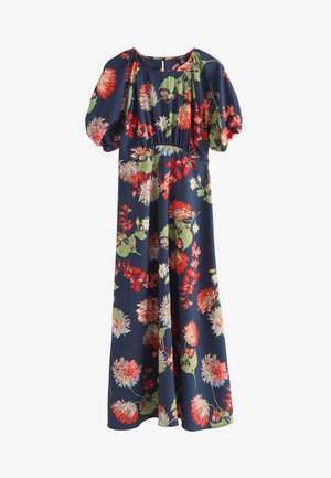 Next, TALL FIT - PRINT PUFF SLEEVE MIDI DRESS . - Maxi šaty - navy blue floral