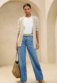 Lipsy EYELASH LONG - Kardigan - ivory