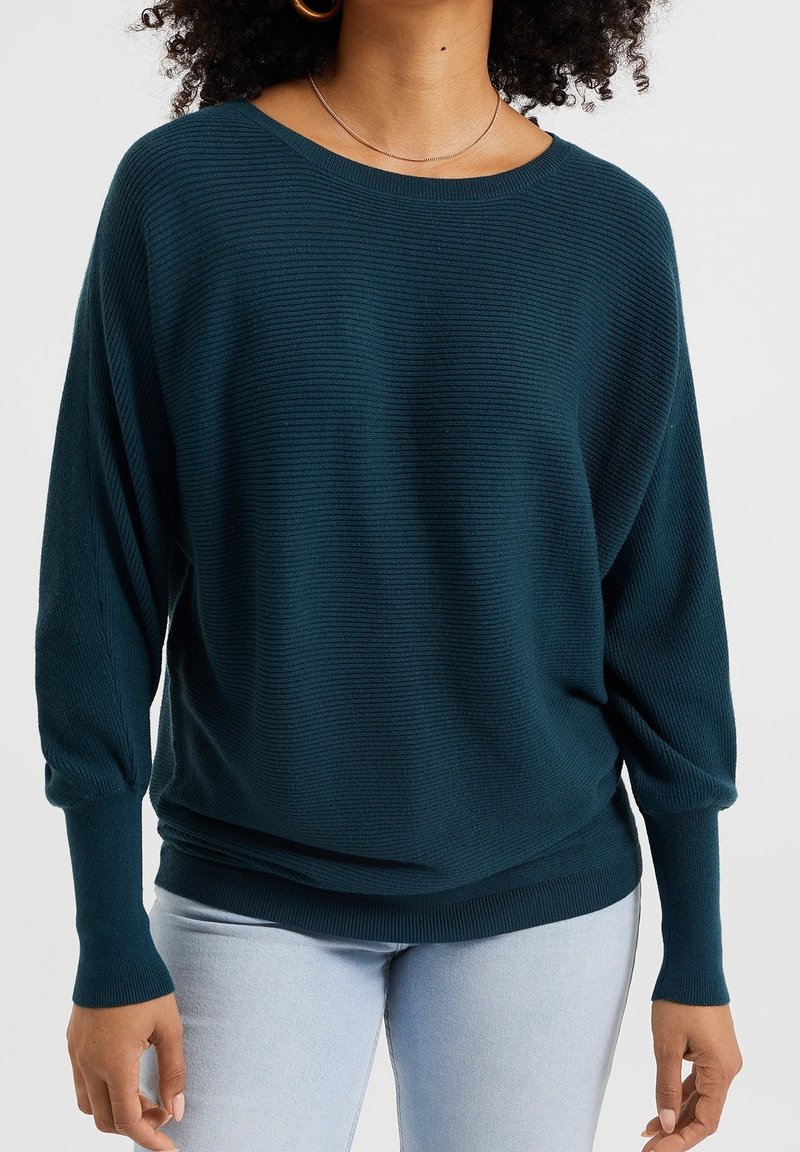 WE Fashion Stickad tröja - neon green