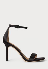 ALLIE PAVÉ-BUCKLE SATIN SANDAL - Sandali con cinturino - black