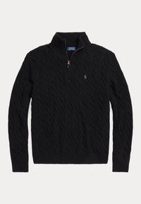 CABLE-KNIT WOOL-CASHMERE JUMPER - Pulover - black
