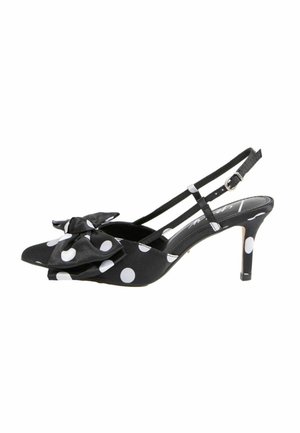 Lipsy, WIDE FIT - BOW DETAIL SLINGBACK MID STILETTO COURT HEELS . - Pumps - black polka dot